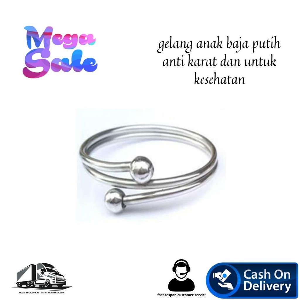 GELANG BAYI BAJA PUTIH