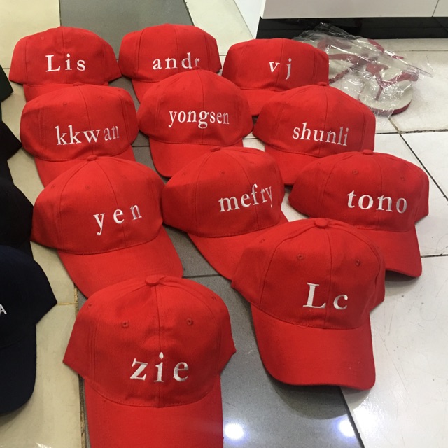 Topi baseball anak free bordir nama