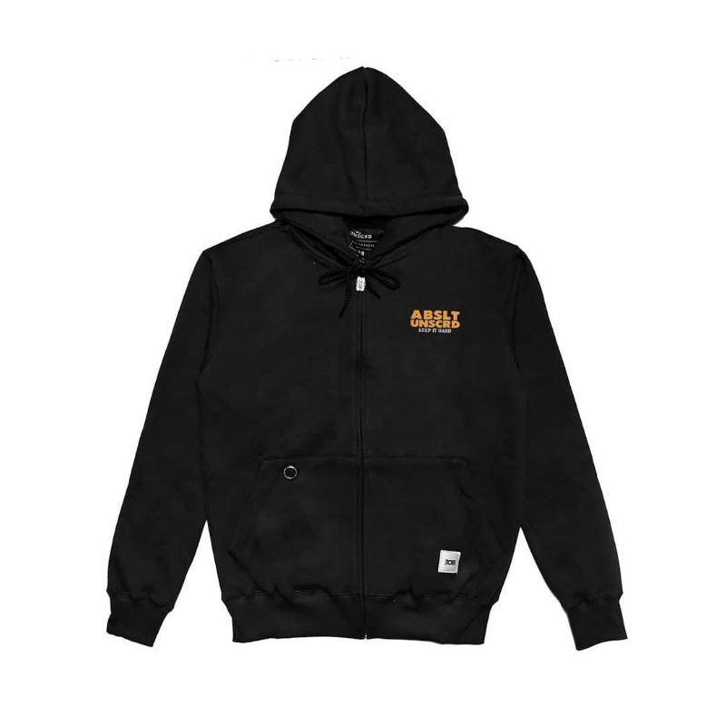 308 Absltunscrd Zipper Hoodie Abslt Hitam