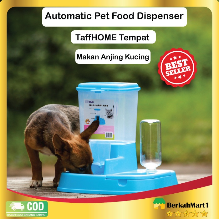 Tempat Makan Anjing Kucing Automatic Pet Food Dispenser - PET0640 - Blue