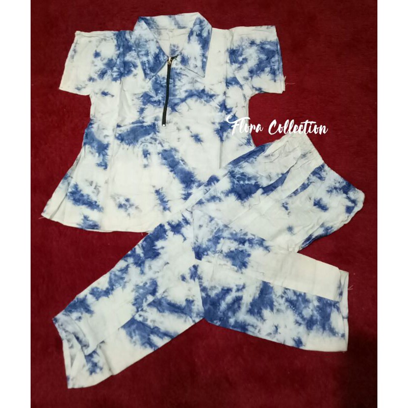ONE SET TIE DYE ANAK EST 3-4 TH / STELAN TIE DYE ANAK / BAJU TIE DYE ANAK/ BAJU ANAK