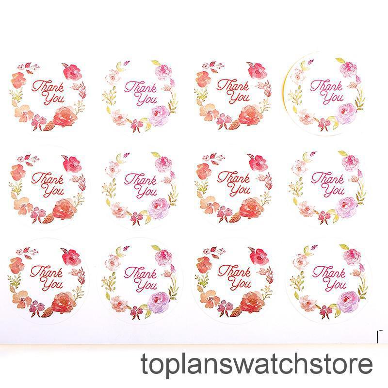 TOPL 120Pcs Lot Stiker  Label Tulisan  Thank  You  untuk 