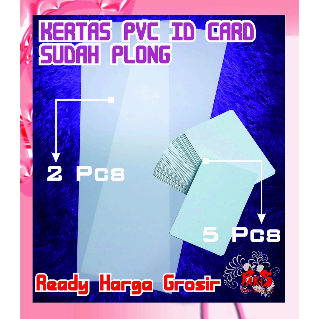 

Kertas PVC ID Card sudah di plong untuk id card/kartu vaksin/lainnya
