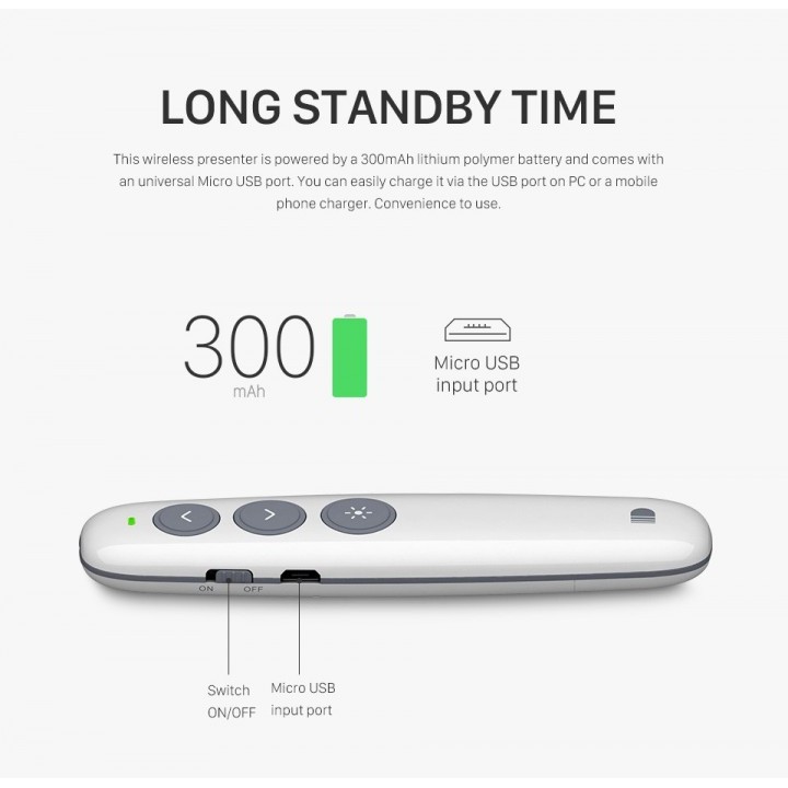 DOOSL DSIT007 - 2.4GHz Red Laser Pointer Wireless Presenter