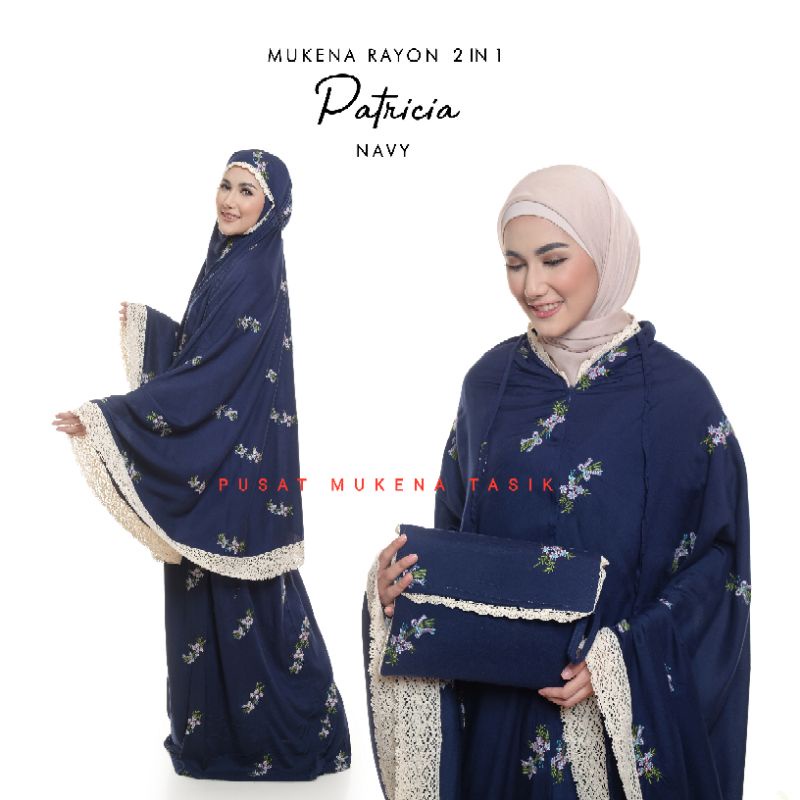 PUSAT GROSIR BELI MUKENA DEWASA 2in1 BALI PATRICIA | KATUN RAYON MUKENA LEIKA TERMURAH TRAVELLING