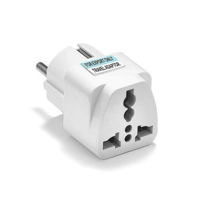 Over Steker Adaptor 3 Kaki Travel Adapter ke 2 Universal (UK + US+ AU)