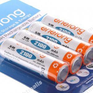 PAKET DOUBLEPOW Charger 4 Slot + Baterai Cas ENELONG AAA/AA 900/2100 mah - DP-B02 - 220v