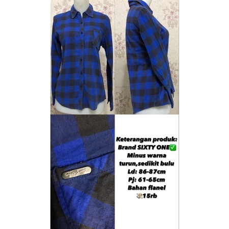 kemeja flannel sixty one