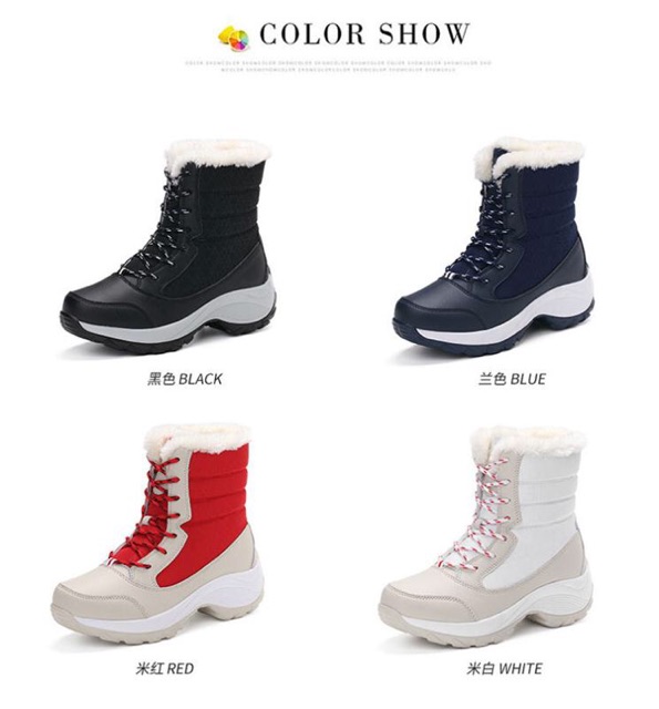 IMPORT Boots Ankle Waterproof Anti air salju Sepatu Boots Winter Import Bulu Parka Ankle