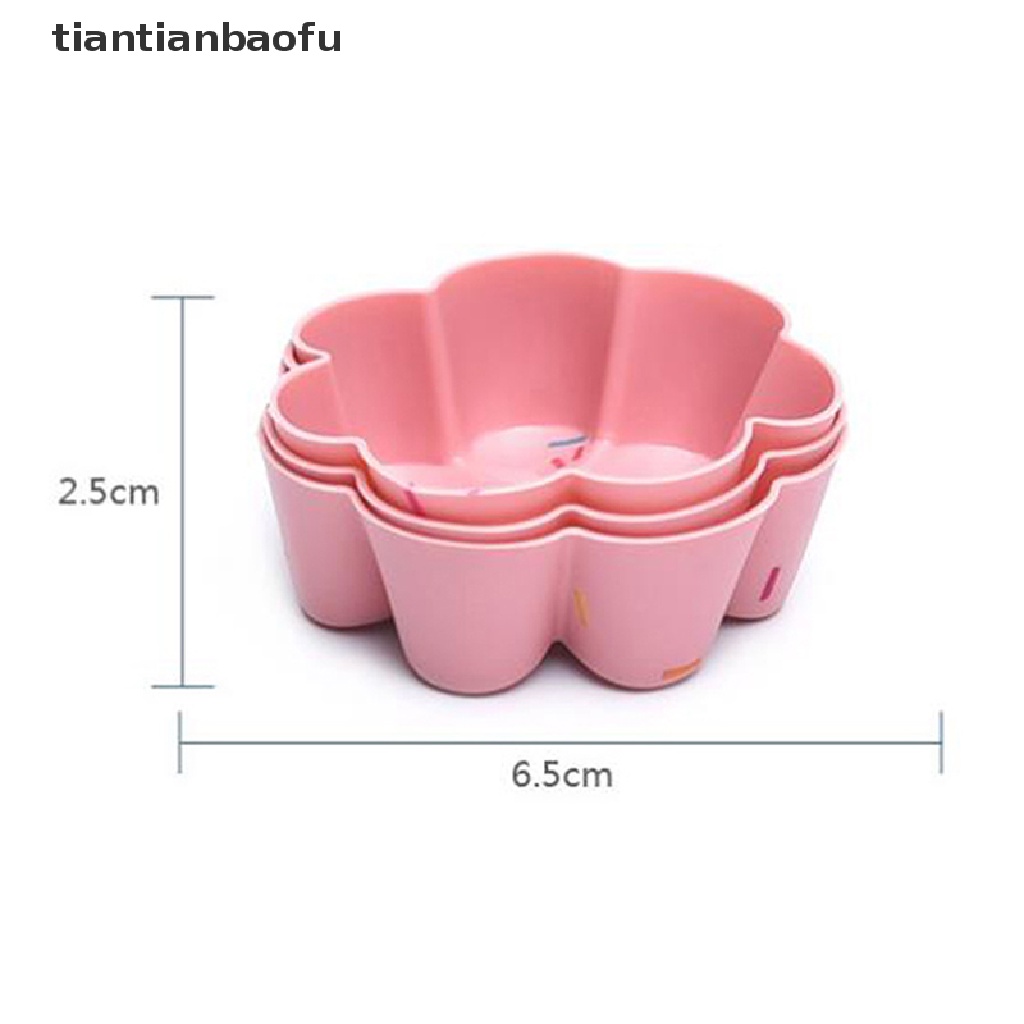 6 Pcs Cetakan Kue Muffin Bentuk Bunga Dapat Digunakan Kembali Untuk Alat Dapur