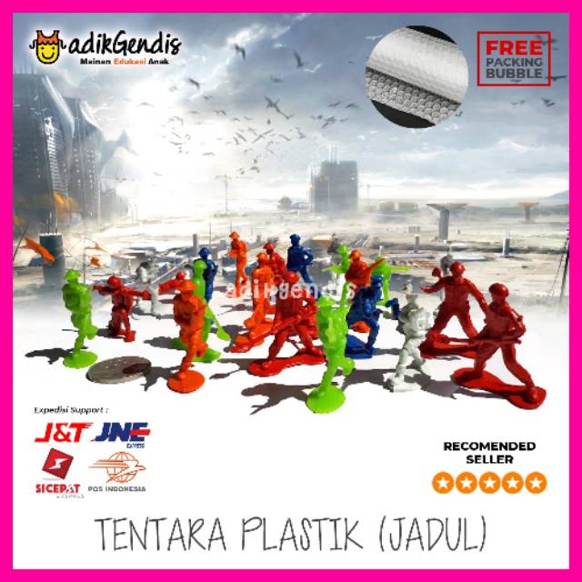 Mainan anak tentara plastik isi 20