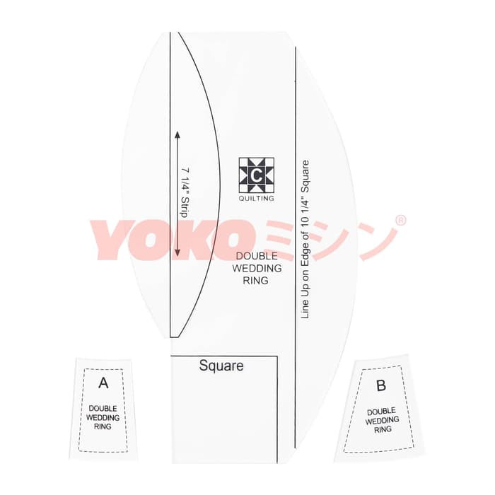 

Double Wedding Ring Template Set / Penggaris Pola Quilting - EZ-ABC