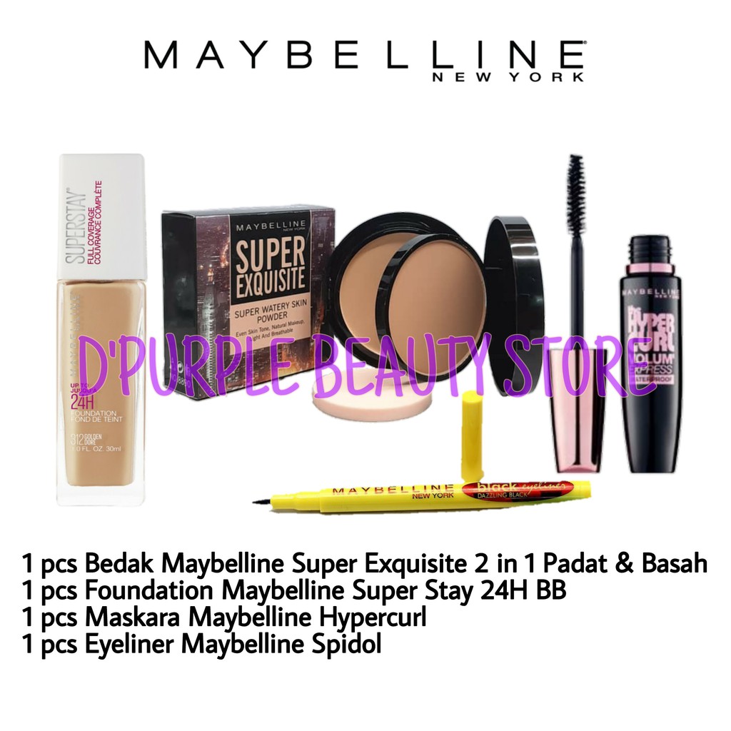 Paket Kosmetik Maybelline Super Hemat 4 In 1 -Paket MakeUp Maybelline Super Hemat 4 In 1