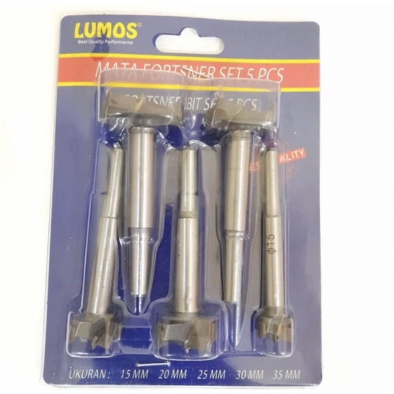 Lumos 5pcs Fortsner Bit set - Mata Bor Engsel Sendok Auger Bit