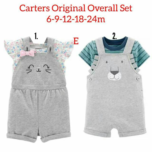 set overall, Romper bayi, set Baju bayi 2in1, baju bayi