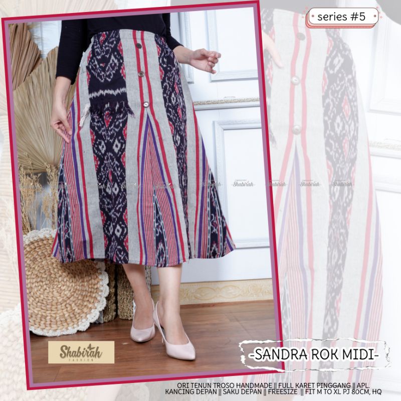 GARANSI TERMURAH COD - ROK TENUN MIDI / BAWAHAN WANITA / ROK BATIK / SKIRT / ORI BLANKET TROSO-6