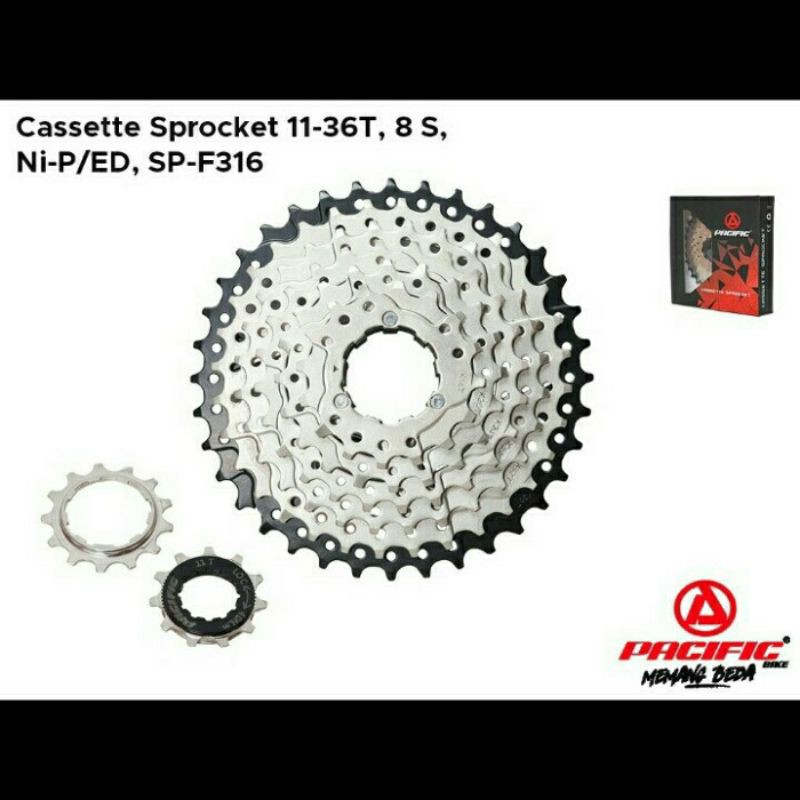 pacific Sprocket Cassette 8/9 speed