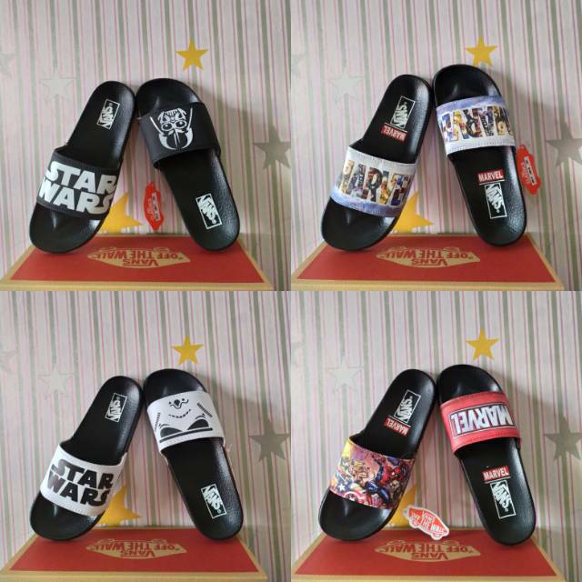 Sandal vans champion Star Wars marvel nasa kaws sendal casual murah grade original