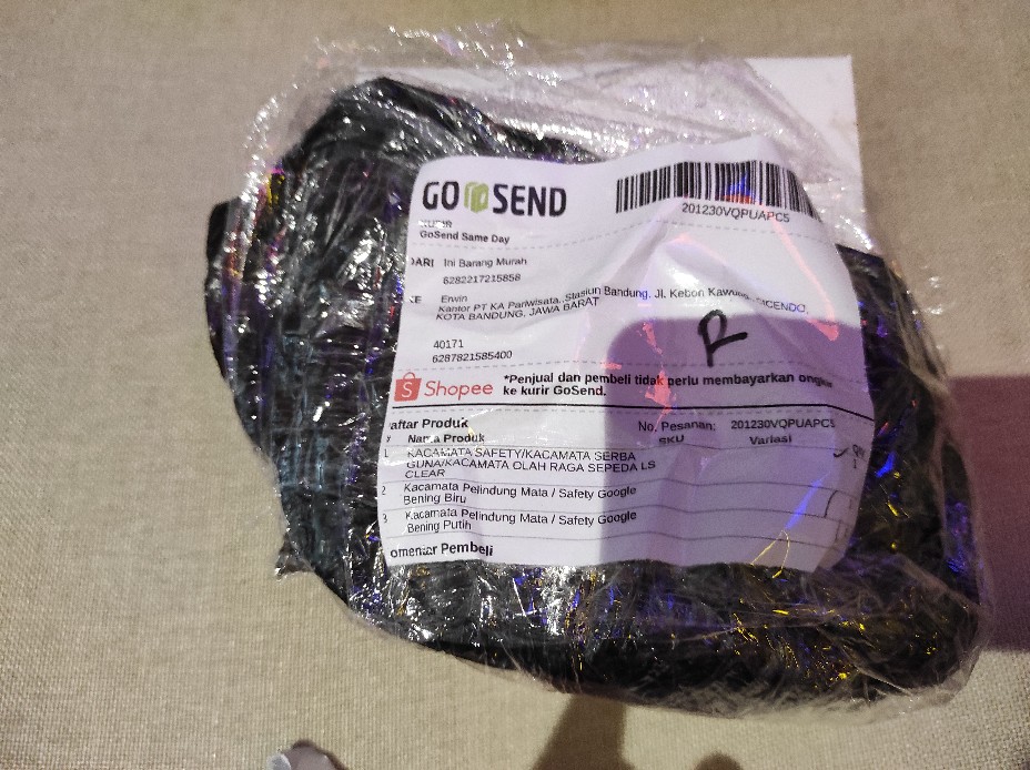 Kacamata Pelindung Mata / Safety Google Bening Putih