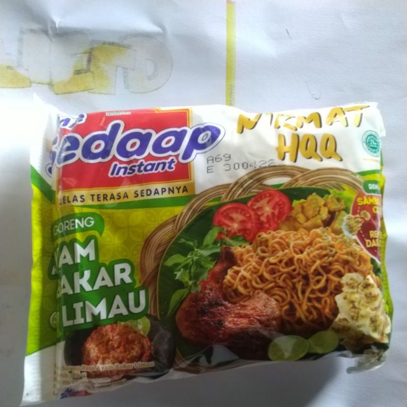 

mie sedaap goreng ayam bakar limau 90g