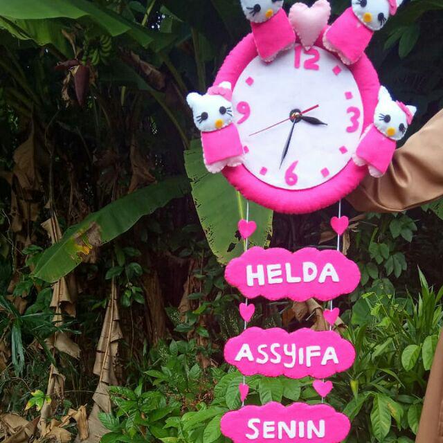 Jam Dinding Flanel Jam Hias Hidup Free Baterai Figura Foto Ukuran 5 R Shopee Indonesia