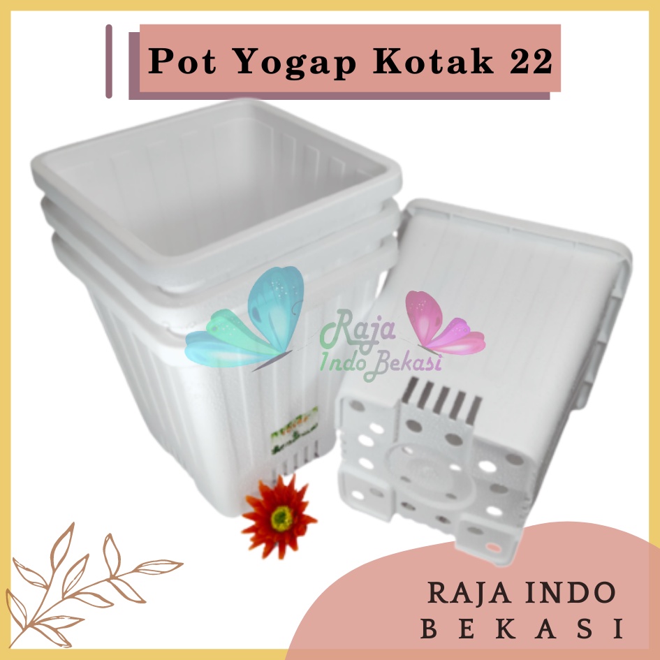 Rajaindobekasi Pot Yogap Kotak 22 Putih Pot Yogap 10 13 15 17 18 19 25 30 Pot Yogap Lusinan Pot Kotak Panjang Tinggi Pot Segi Persegi Empat Hias Panjang Plastik