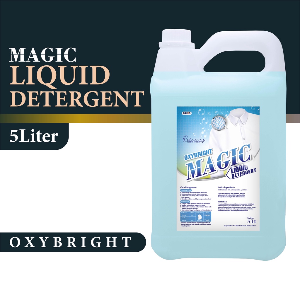 Deterjen Laundry Cair Magic  Premium 5 Liter (Extra Wangi &amp; Extra Bersih)