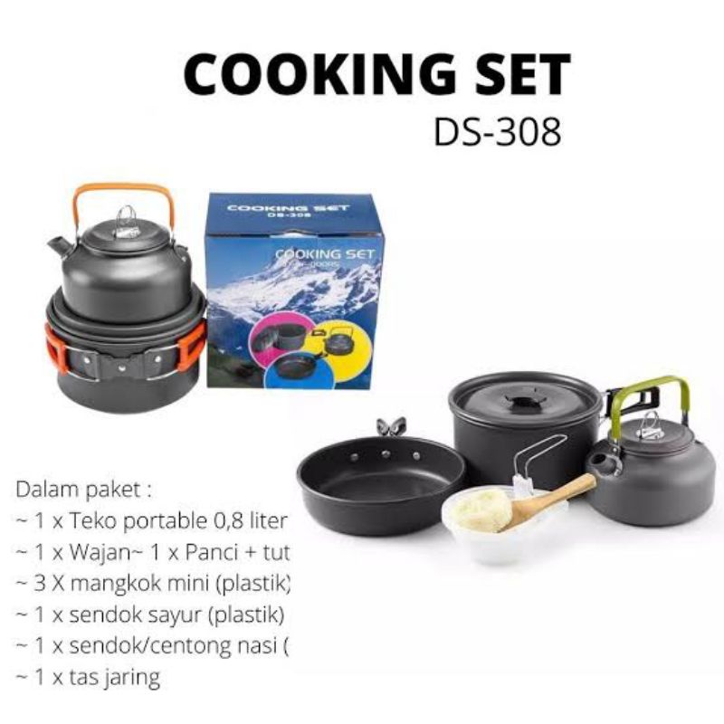 Cooking Set Ds 308 | Nesting Ds 308 | Cooking Set Teko