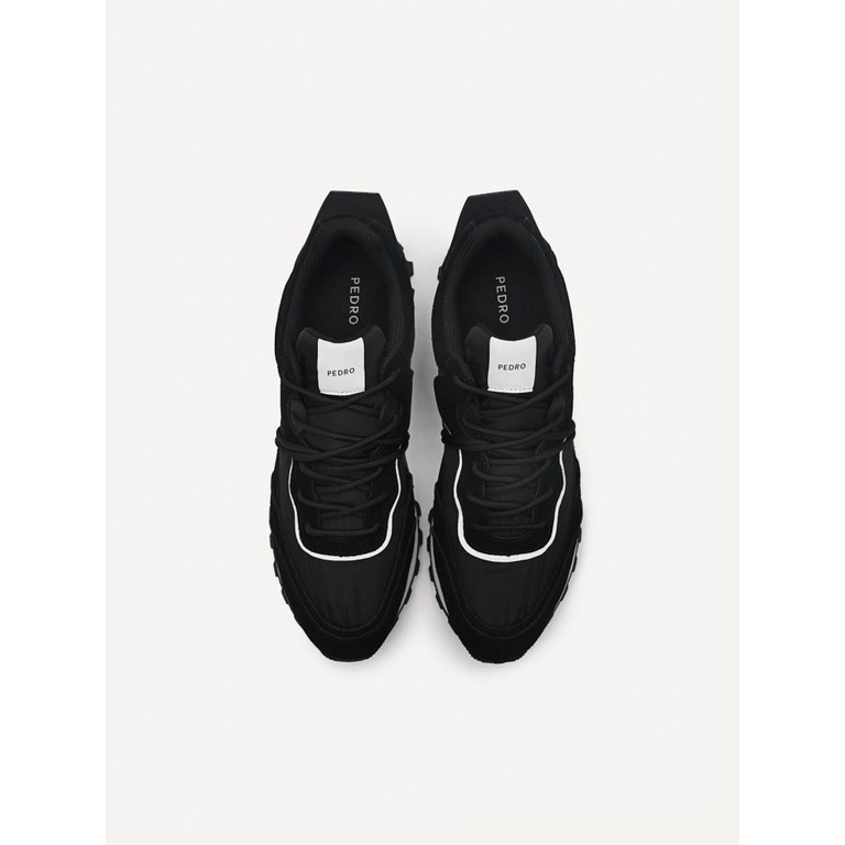 PM121 SEPATU SNEAKER PEDRO PRIA ORIGINAL CASUAL KETS BRANDED BLACK