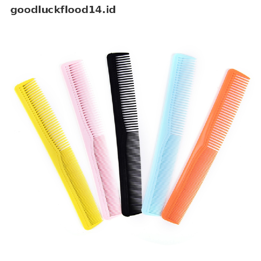 [OOID] 5x Salon Anti static Hairdressing Hair Cutting Plastic Comb Fine Tooth Comb Tool ID