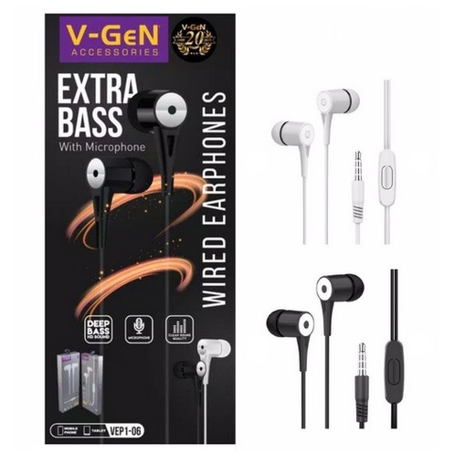 Headset Handsfree VGEN VEP1-06 Earphone wired