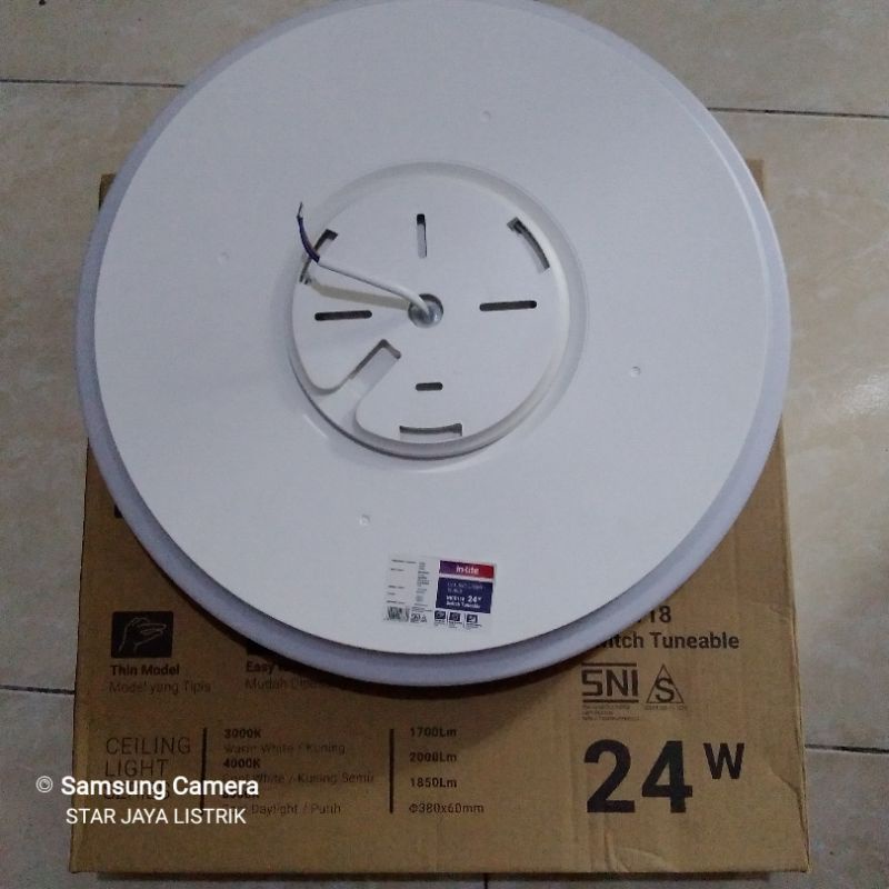 In Lite Ceiling Lamp/Lampu Plafon Tempel 3 Warna INCE118 Switch Tuneable 18w&amp;24w