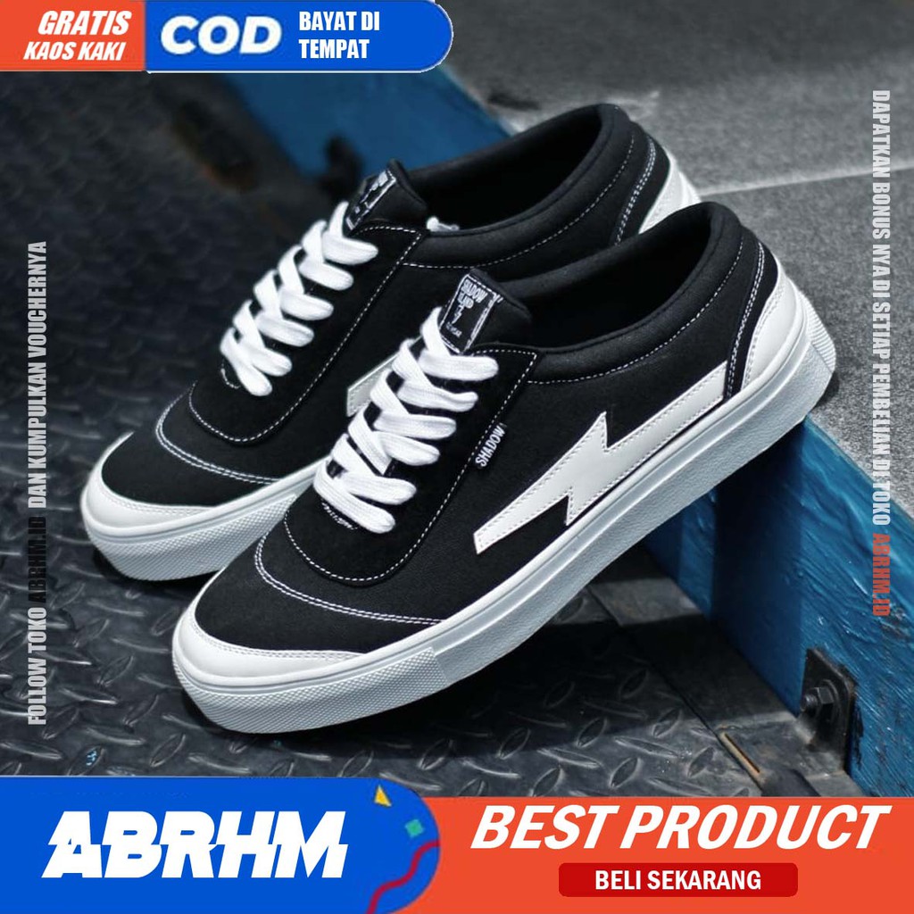 ABRHM X ORIGIN Sepatu Sneakers Pria Casual pria Bahan Kanvas skate kuliah Jalan Santai Nongkrong Sepatu Kasual Sneaker Kets Gaya Santai Kekinian Original Mens Shoes Murah Terlaris