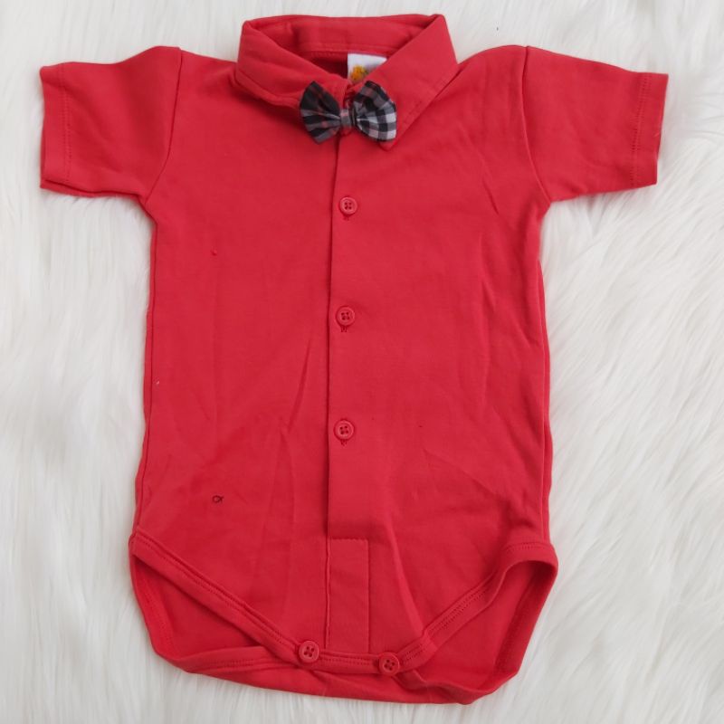 Baju bayi setelan jumper kotak suspender jalan jalan buat anak 3-9 bulan