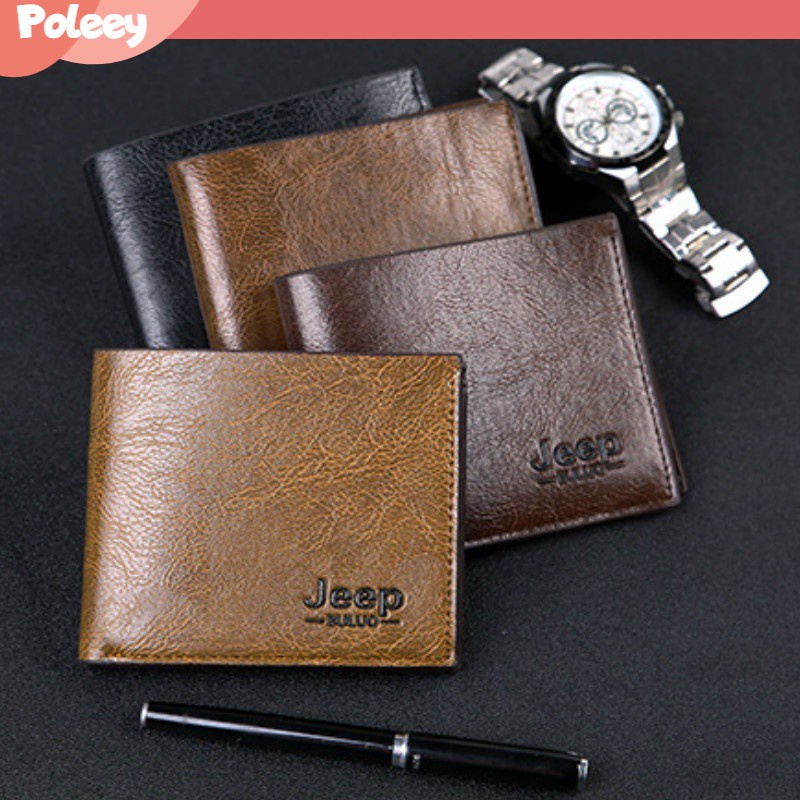 Dompet Hadiah Pria Men JEEP Wallet Short Card Holder