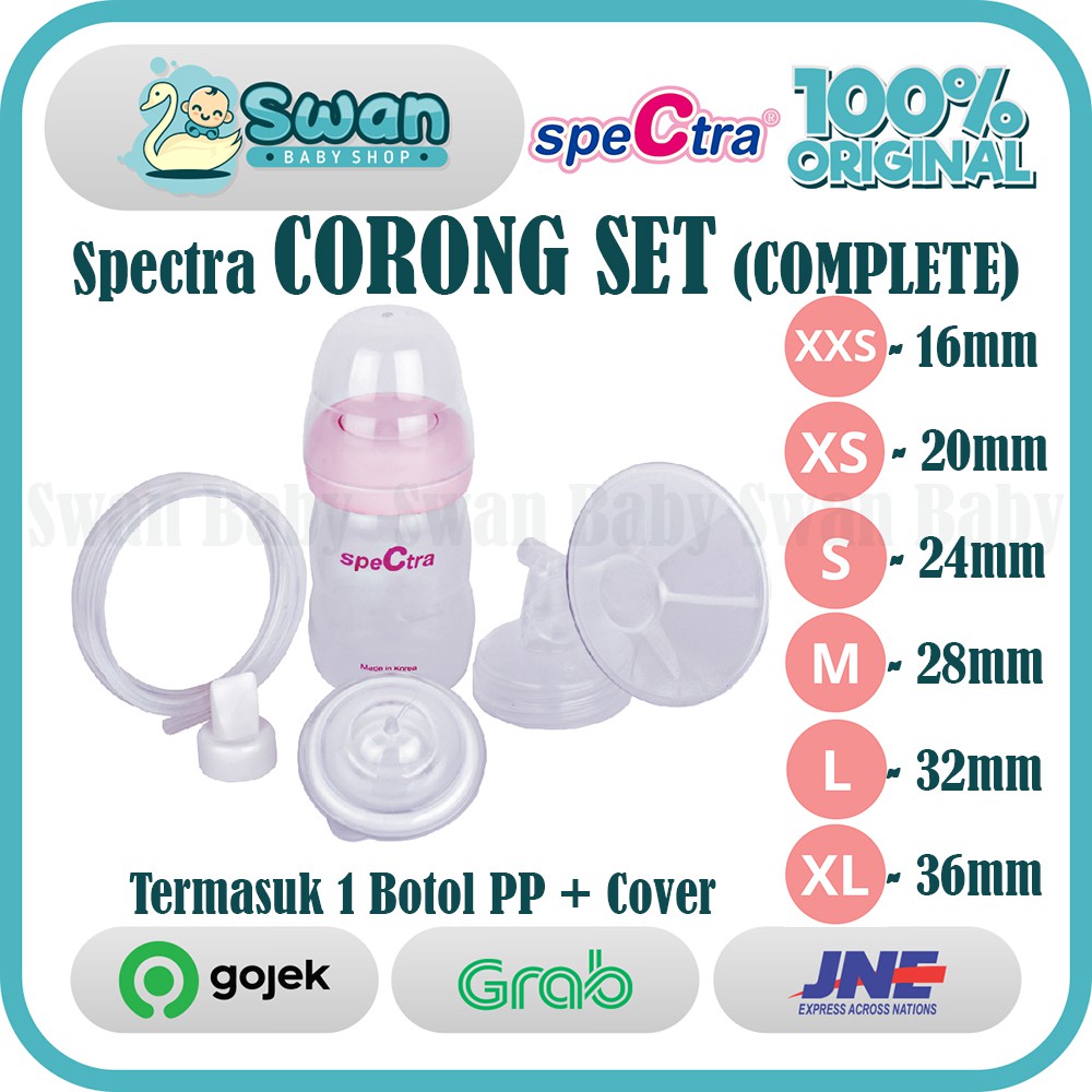 Spectra Breast Shield Set + Bottle / Corong Set Spectra / Corong / Valve / Part