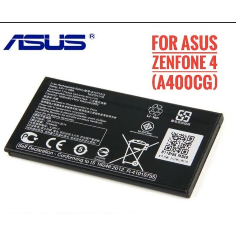 Baterai Batre Batu Asus Zenfone 4 A400CG T001 C11P1404 Original