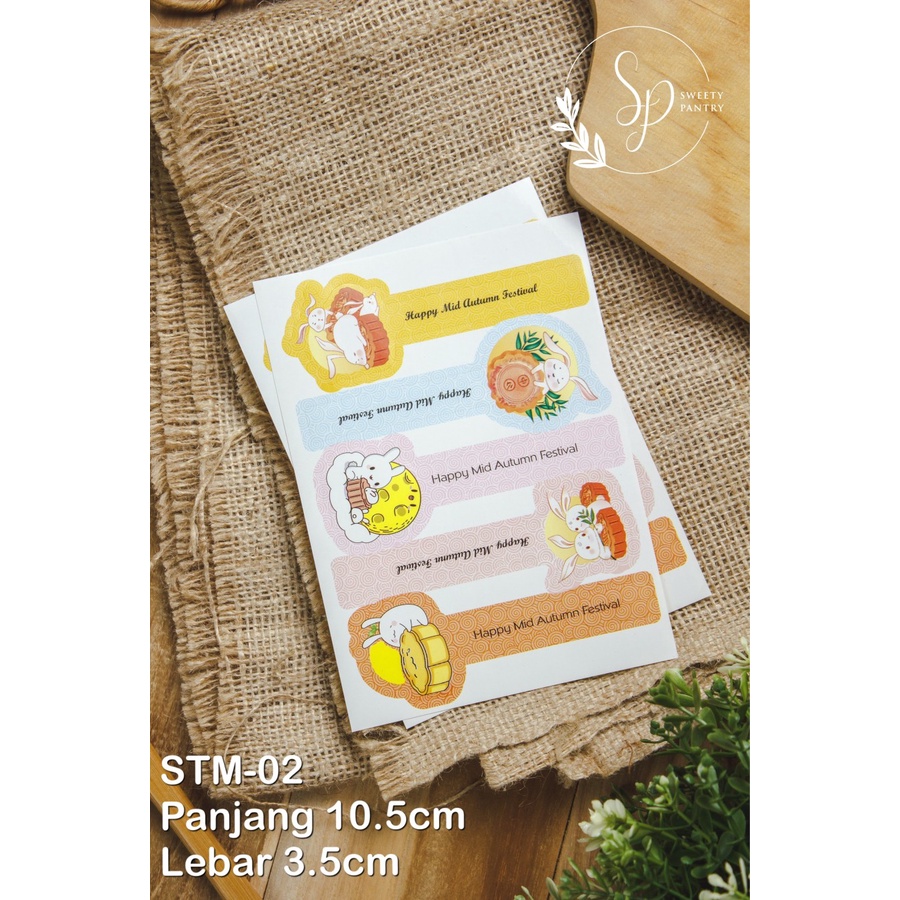 

Stiker sticker paper belt label segel Mooncake kue bulan