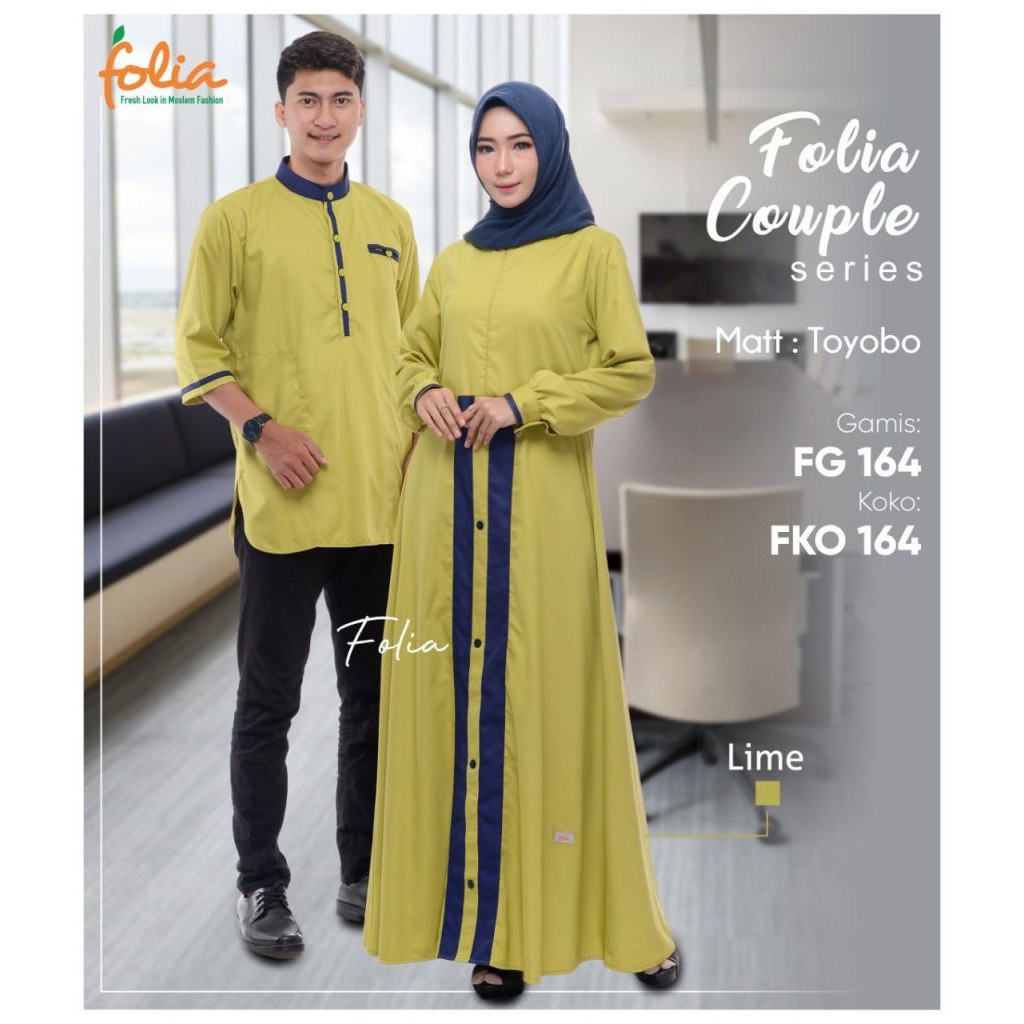 COPLE DEWASA FOLIA KOKO FKO 164 GAMIS FG 164 BAHAN TOYOBO ORIGINAL FOLIA