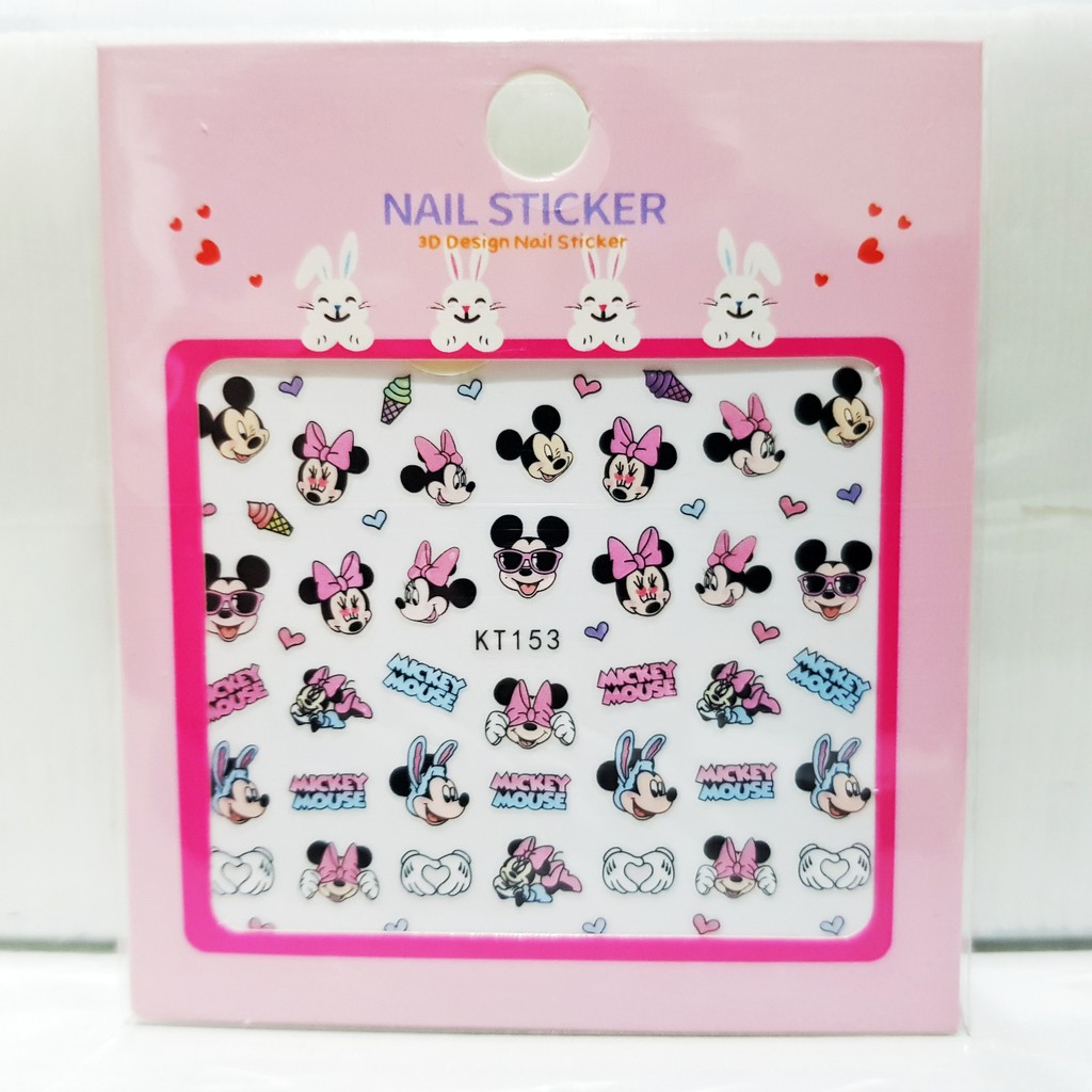 Stiker Kuku MICKEY MINNIE Ultra Thin Nail Stickers Tipis Sticker