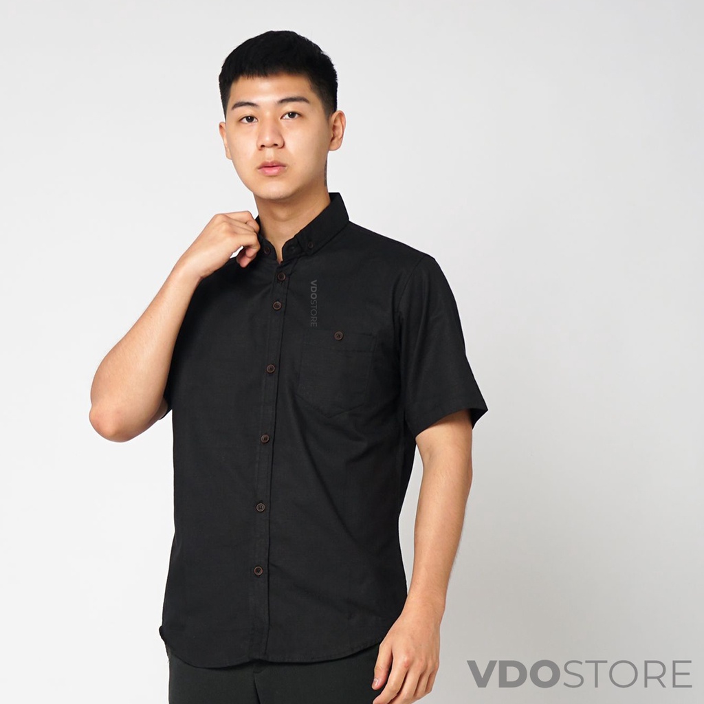 KEMEJA PRIA HITAM BASIC LENGAN PENDEK BAJU POLOS DEWASA PREMIUM KEMEJA KERJA TEBAL M L XL HITAM PUTIH NAVY ARMY CREAM KEMEJA KANTOR FORMAL SANTAI CASUAL SEMI KASUAL VIRAL MURAH KATUN KUALITAS