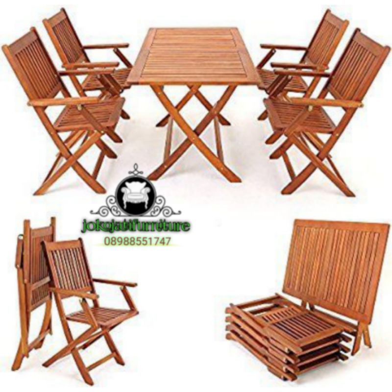 meja kursi lipat/meja cafe/meja makan