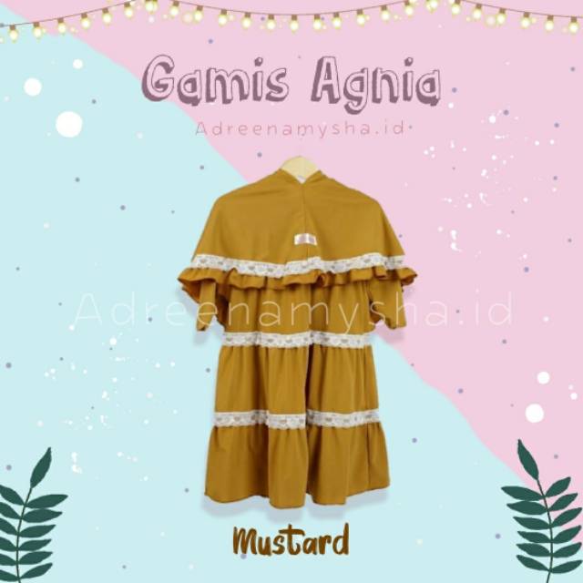 GAMIS AGNIA Size 0-4 Tahun / Busana muslim anak Gamis bayi dan anak anak