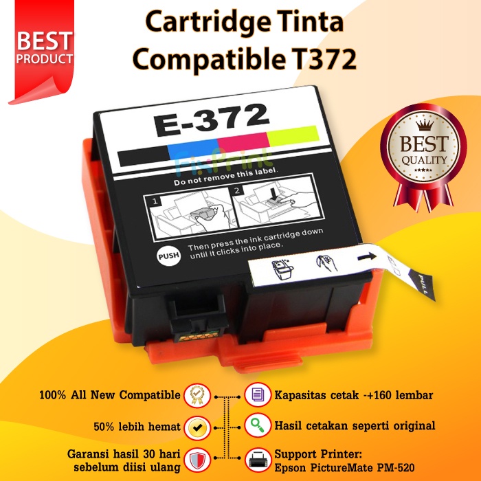 Cartridge Tinta Compatible T372 T-372 C13T372090 Printer Epson PM-520