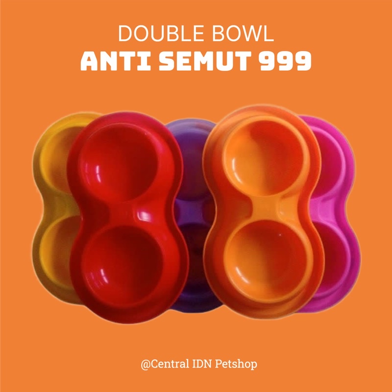 TEMPAT MAKAN KUCING ANTI SEMUT DOUBLE BOWL 999