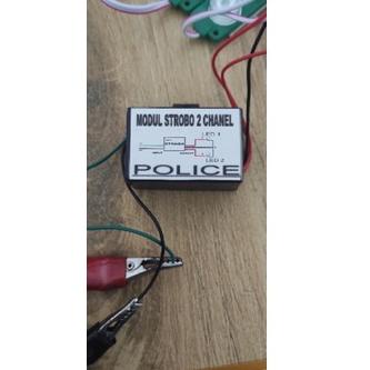 Terkini↔ Modul Led strobo polisi 2 chanel 12/24v 80 ↔