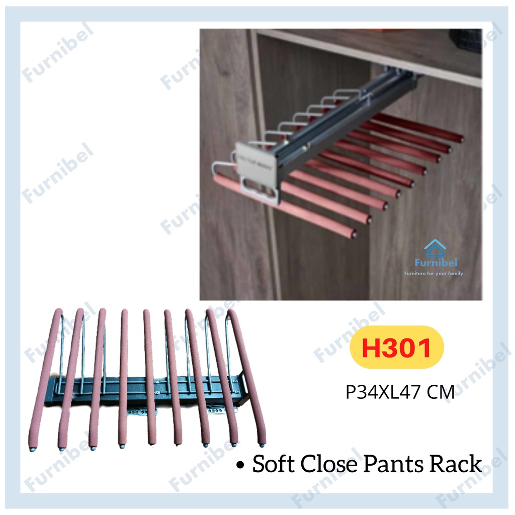 Rak Celana Soft Close - Soft Close Pants Rack