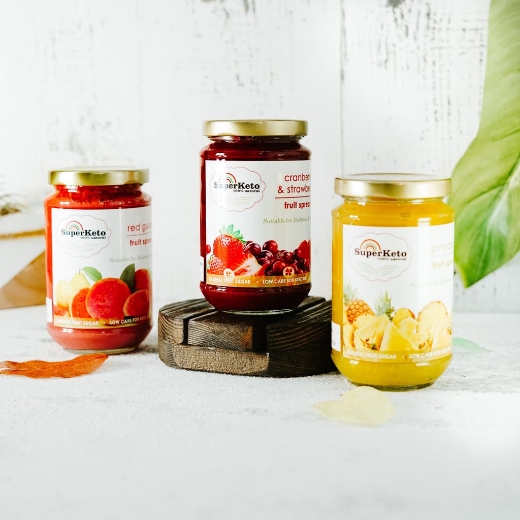 

SUPER KETO - CRANBERRY & STRAWBERRY ( Selai Buah Cranberry & Strawberry ) 310GR