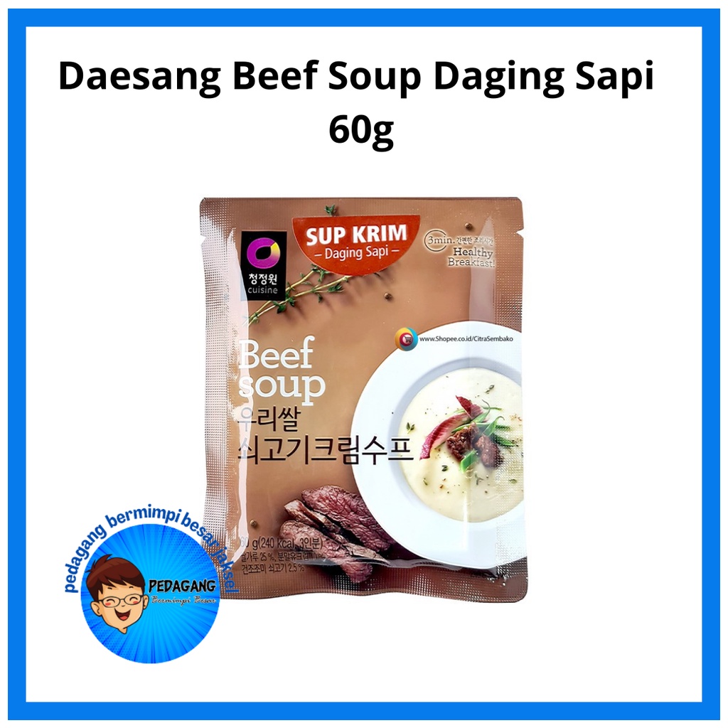 

(CLEARANCE) Daesang Beef Soup Daging Sapi 60g/ Krim Daging Sapi/ Daesang Instant Soup Beef/ Cung Jung one Beef