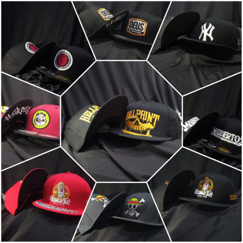 TOPI SNAPBACK/ MS1/ TOPI SURFING/ TOPI  ANIME/ TOPI DRAGBIKE/ TOPI RACING/ TOPI HIPHOP/ TOPI SNAPBAC